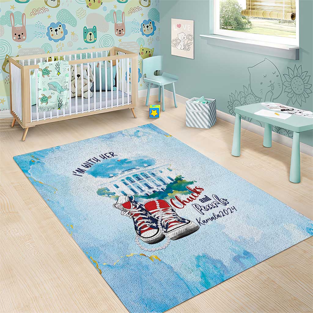 Chucks N Pearls 2024 Area Rug I'm With Her