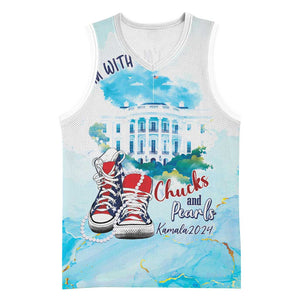Chucks N Pearls 2024 Basketball Jersey I'm With Her - African Pride