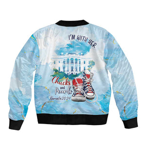 Chucks N Pearls 2024 Bomber Jacket I'm With Her