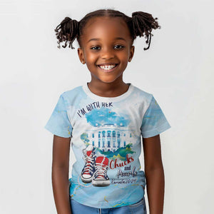 Chucks N Pearls 2024 Kid T shirt I'm With Her