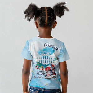 Chucks N Pearls 2024 Kid T shirt I'm With Her