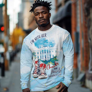 Chucks N Pearls 2024 Long Sleeve Shirt I'm With Her LT7