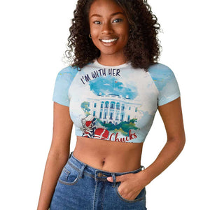 Chucks N Pearls 2024 Raglan Cropped T shirt I'm With Her