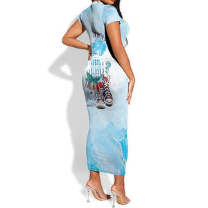 Chucks N Pearls 2024 Short Sleeve Bodycon Dress I'm With Her LT7