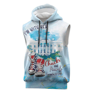 Chucks N Pearls 2024 Sleeveless Hoodie I'm With Her - African Pride