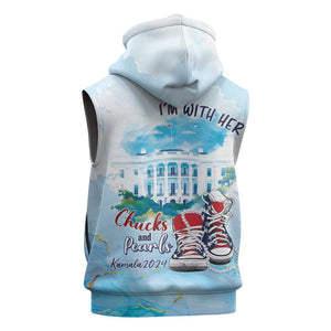 Chucks N Pearls 2024 Sleeveless Hoodie I'm With Her - African Pride