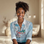 Chucks N Pearls 2024 Women Casual Shirt I'm With Her LT7