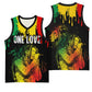 Jamaica Reggae King Basketball Jersey Sketch Style One Love - African Pride