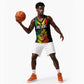 Jamaica Reggae King Basketball Jersey Sketch Style One Love - African Pride