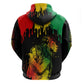 Jamaica Reggae King Hoodie Sketch Style One Love