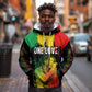 Jamaica Reggae King Hoodie Sketch Style One Love
