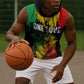 Jamaica Reggae King Sleeveless Hoodie Sketch Style One Love - African Pride