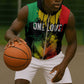 Jamaica Reggae King Sleeveless Zip Hoodie Sketch Style One Love - African Pride