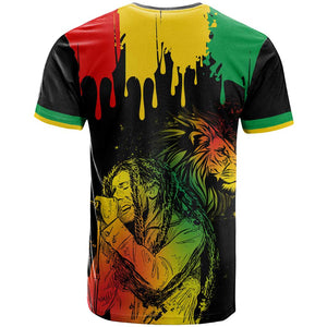 Jamaica Reggae King T shirt Sketch Style One Love