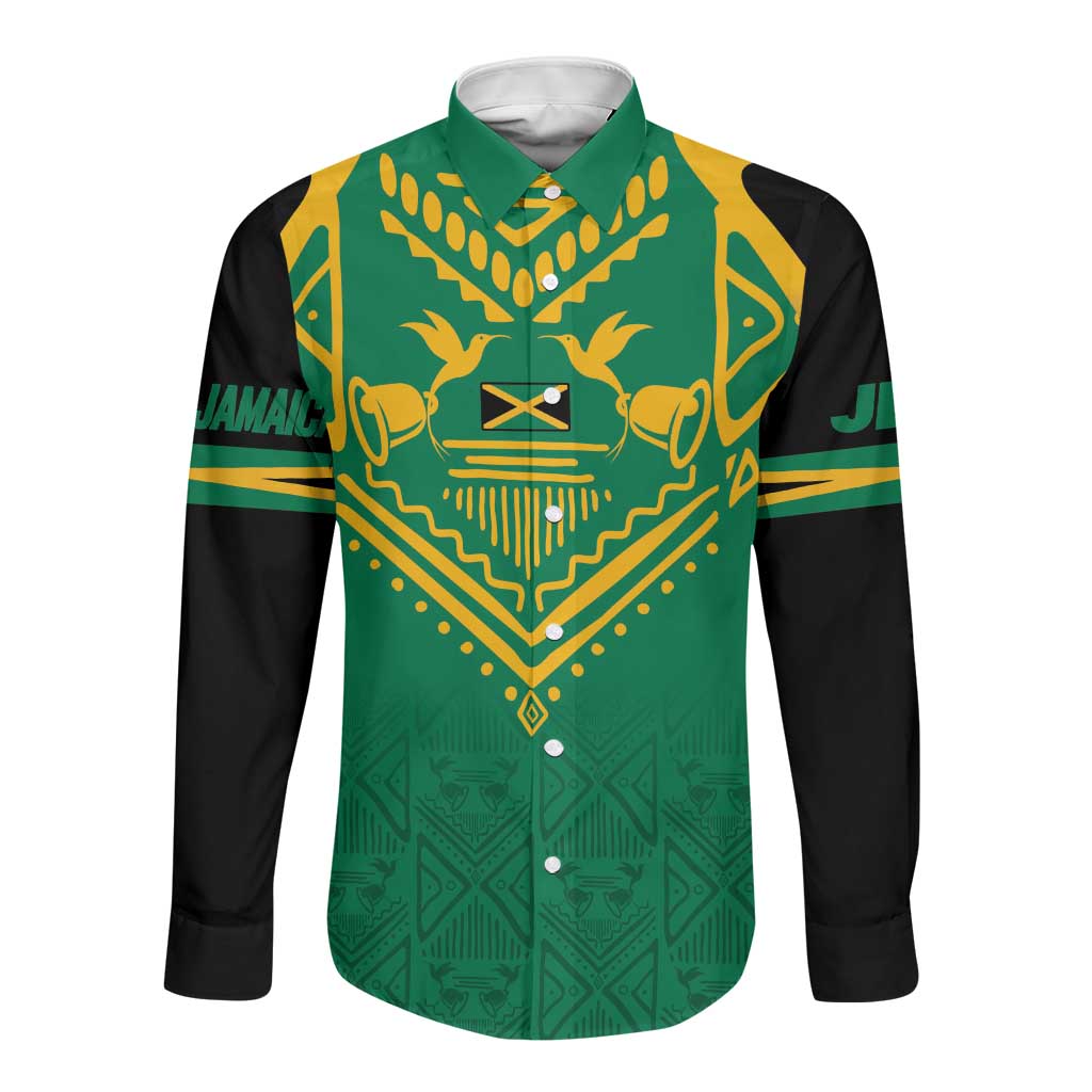 JLP Choose Jamaica Long Sleeve Button Shirt - African Pride