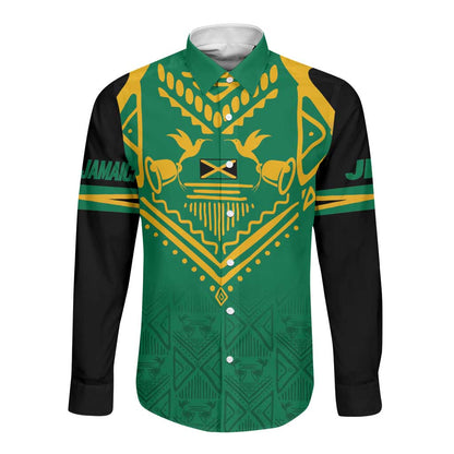 JLP Choose Jamaica Long Sleeve Button Shirt - African Pride