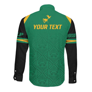 JLP Choose Jamaica Long Sleeve Button Shirt - African Pride