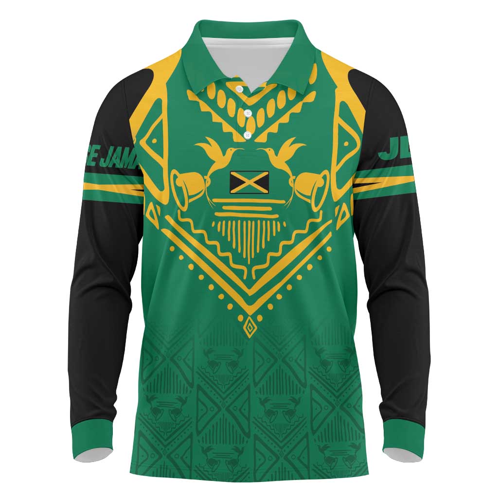 JLP Choose Jamaica Long Sleeve Polo Shirt - African Pride