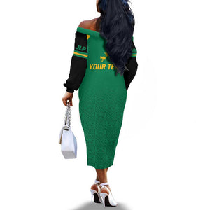 JLP Choose Jamaica Off The Shoulder Long Sleeve Dress - African Pride