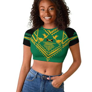JLP Choose Jamaica Raglan Cropped T shirt - African Pride