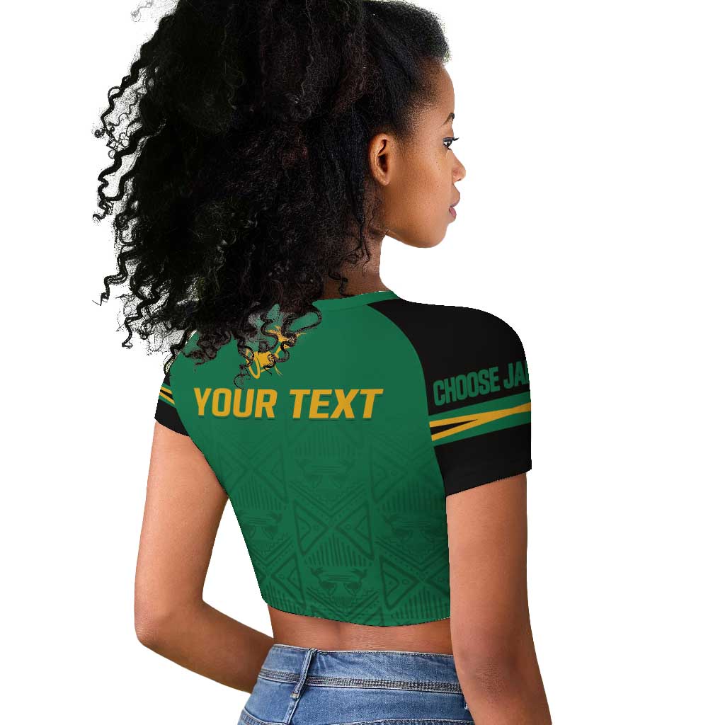 JLP Choose Jamaica Raglan Cropped T shirt - African Pride