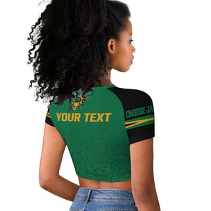 JLP Choose Jamaica Raglan Cropped T shirt - African Pride