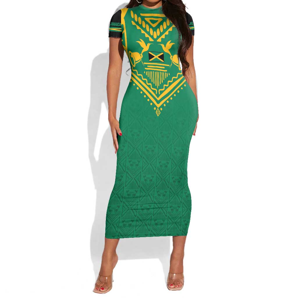 JLP Choose Jamaica Short Sleeve Bodycon Dress - African Pride