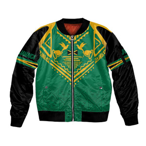 JLP Choose Jamaica Sleeve Zip Bomber Jacket - African Pride
