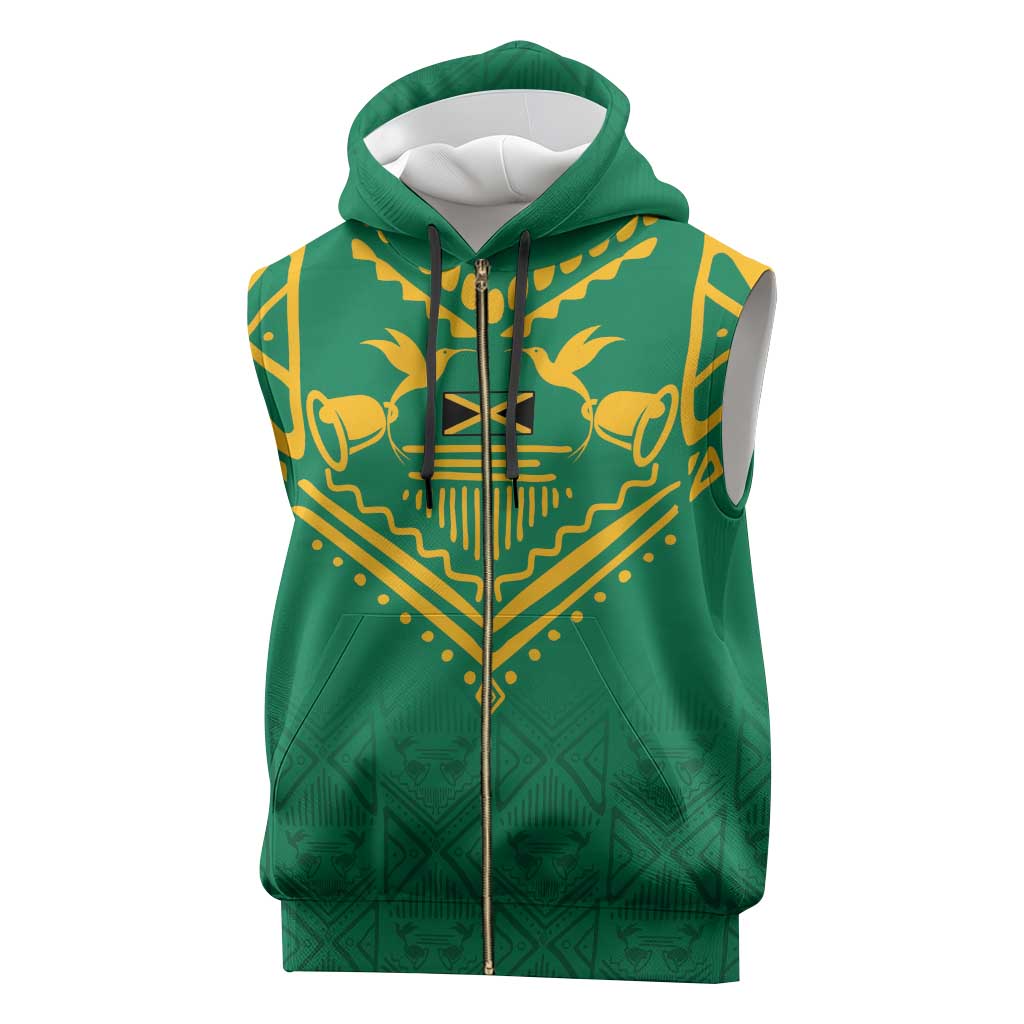 JLP Choose Jamaica Sleeveless Zip Hoodie - African Pride