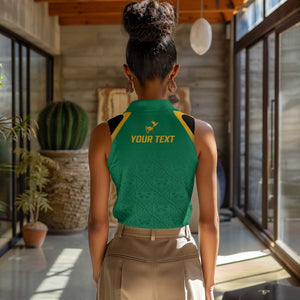JLP Choose Jamaica Women Sleeveless Polo Shirt - African Pride