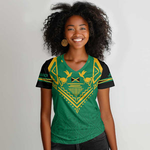 JLP Choose Jamaica Women V-Neck T-Shirt - African Pride