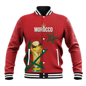 Morocco Football WC2026 Custom Baseball Jacket Atlas Lions - Conquer The World - African Pride