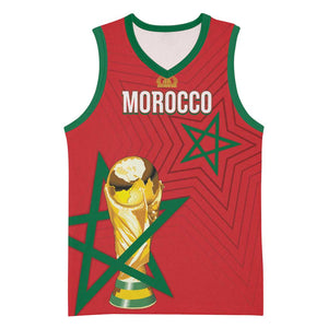 Morocco Football WC2026 Custom Basketball Jersey Atlas Lions - Conquer The World - African Pride