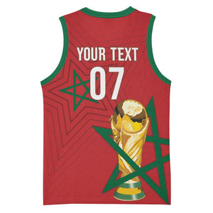 Morocco Football WC2026 Custom Basketball Jersey Atlas Lions - Conquer The World - African Pride