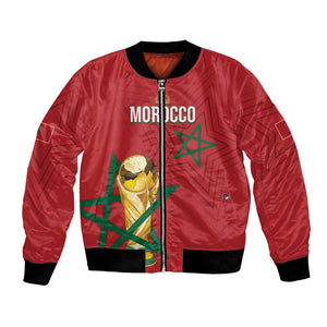 Morocco Football WC2026 Custom Bomber Jacket Atlas Lions - Conquer The World - African Pride
