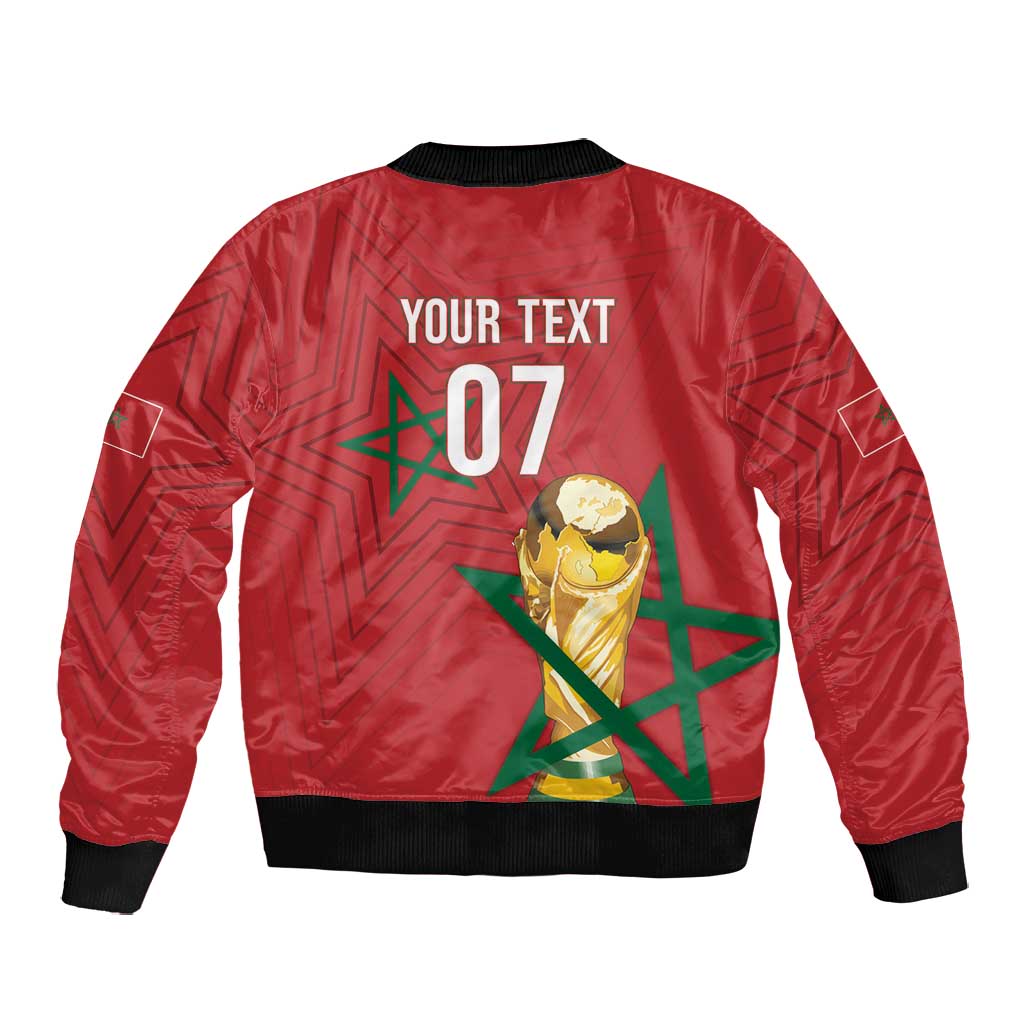Morocco Football WC2026 Custom Bomber Jacket Atlas Lions - Conquer The World - African Pride