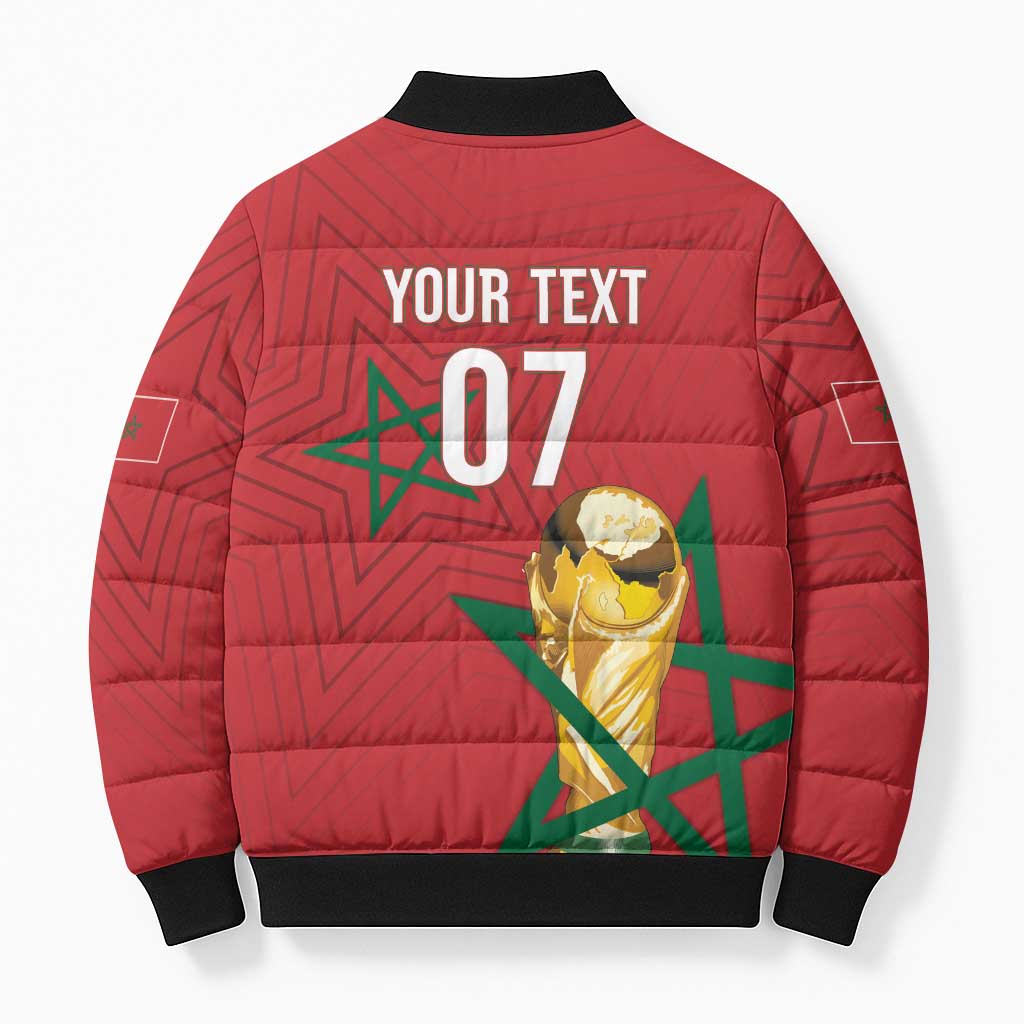 Morocco Football WC2026 Custom Bomber Puffer Jacket Atlas Lions - Conquer The World - African Pride