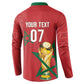 Morocco Football WC2026 Custom Button Sweatshirt Atlas Lions - Conquer The World