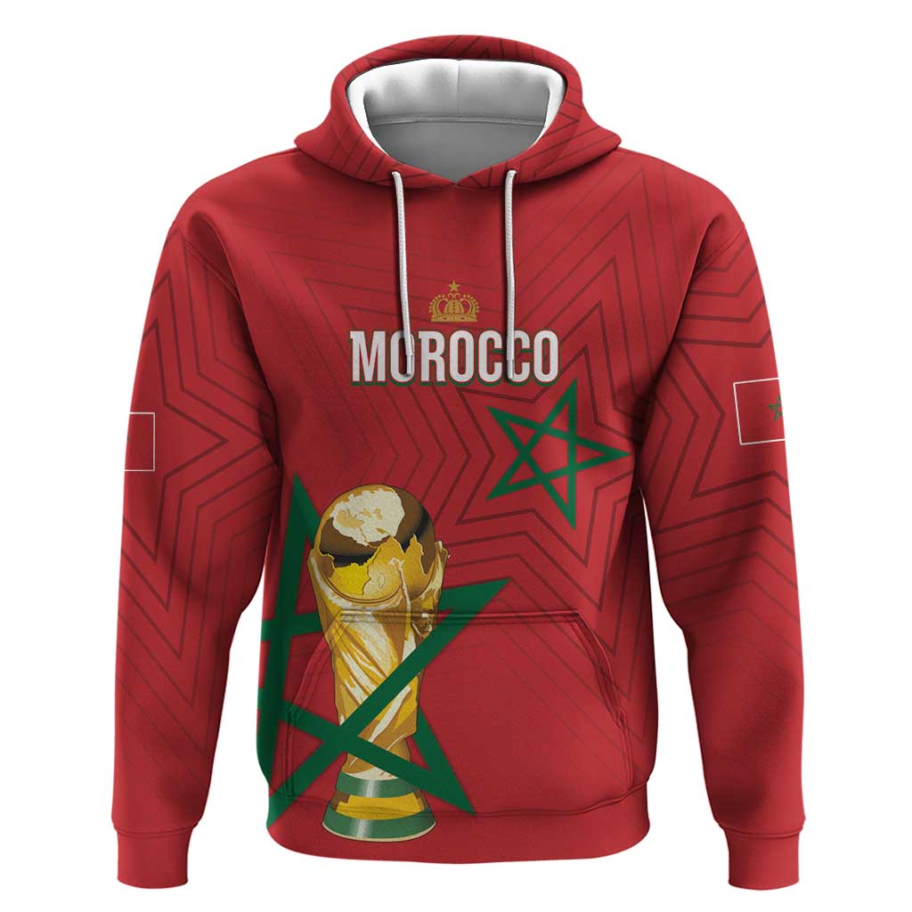 Morocco Football WC2026 Custom Hoodie Atlas Lions - Conquer The World - African Pride