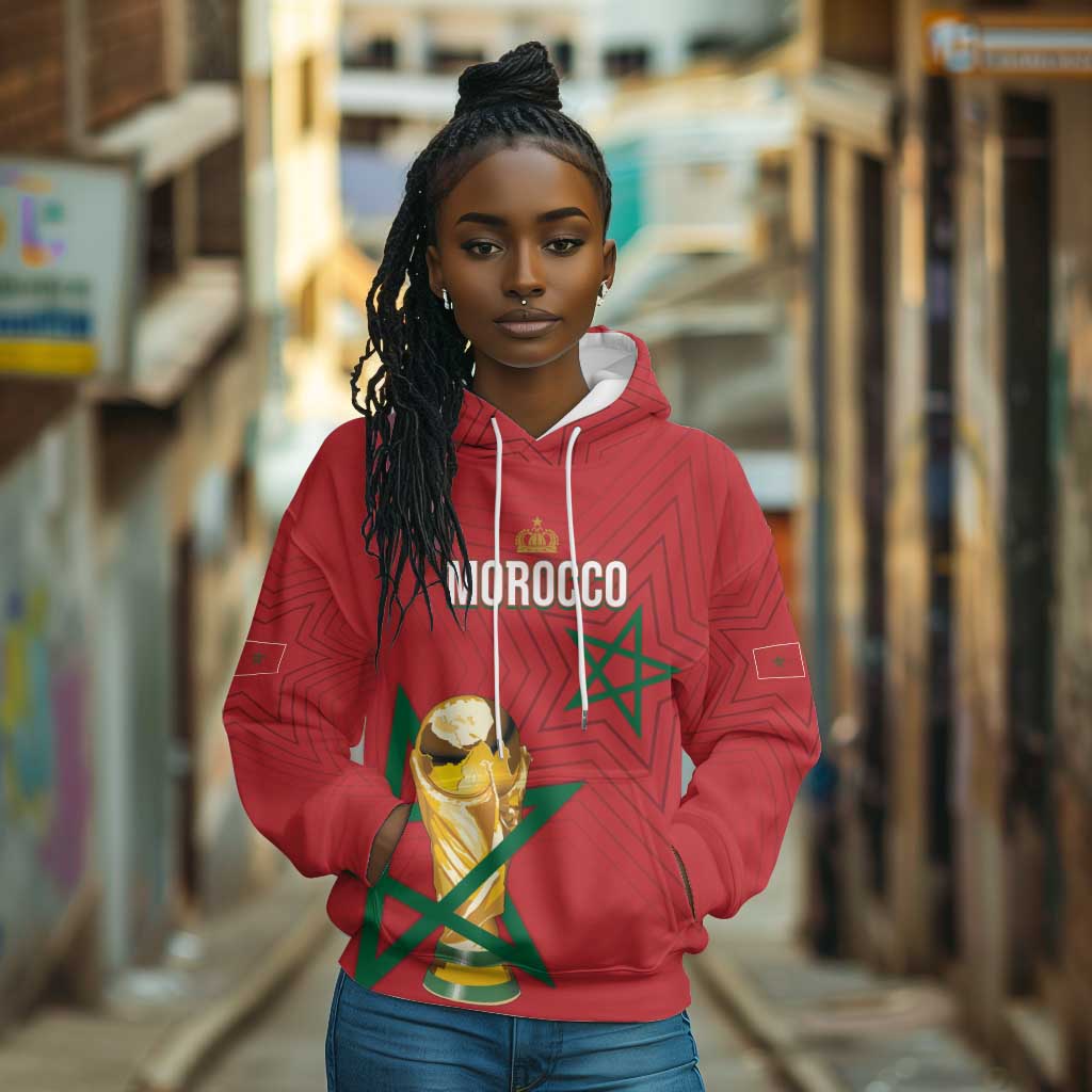 Morocco Football WC2026 Custom Hoodie Atlas Lions - Conquer The World - African Pride