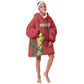 Morocco Football WC2026 Custom Kid Wearable Blanket Hoodie Atlas Lions - Conquer The World - African Pride