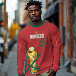Morocco Football WC2026 Custom Long Sleeve Shirt Atlas Lions - Conquer The World - African Pride