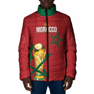 Morocco Football WC2026 Custom Padded Jacket Atlas Lions - Conquer The World - African Pride