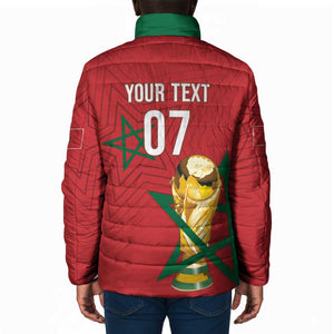 Morocco Football WC2026 Custom Padded Jacket Atlas Lions - Conquer The World - African Pride