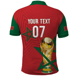 Morocco Football WC2026 Custom Polo Shirt Atlas Lions - Conquer The World - African Pride
