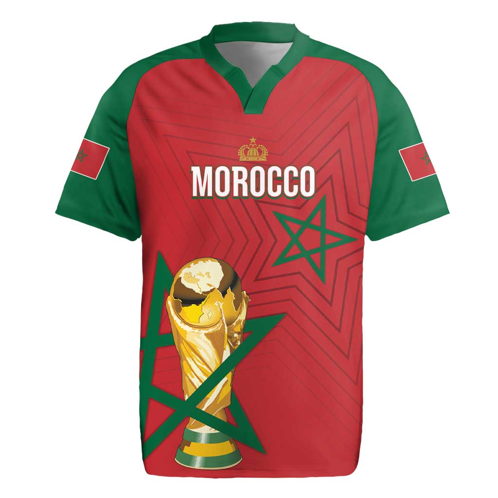 Morocco Football WC2026 Custom Rugby Jersey Atlas Lions - Conquer The World - African Pride