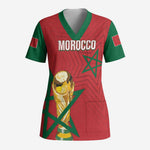 Morocco Football WC2026 Custom Scrub Top Atlas Lions - Conquer The World - African Pride
