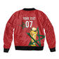 Morocco Football WC2026 Custom Sleeve Zip Bomber Jacket Atlas Lions - Conquer The World - African Pride