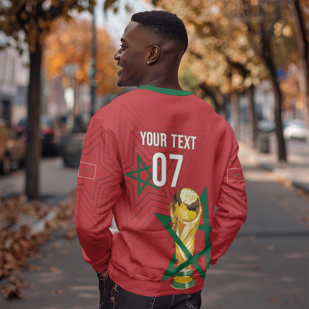 Morocco Football WC2026 Custom Sweatshirt Atlas Lions - Conquer The World - African Pride