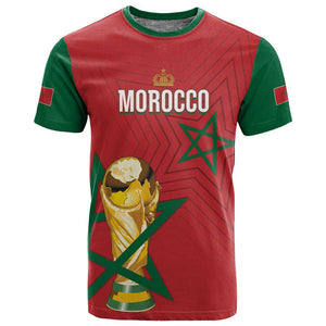 Morocco Football WC2026 Custom T shirt Atlas Lions - Conquer The World - African Pride